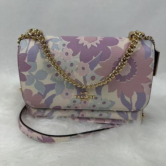 Coach Klare Crossbody Bag With Floral Print In Leather/Ivory Multi CBM06 NWT - Picture 1 of 9